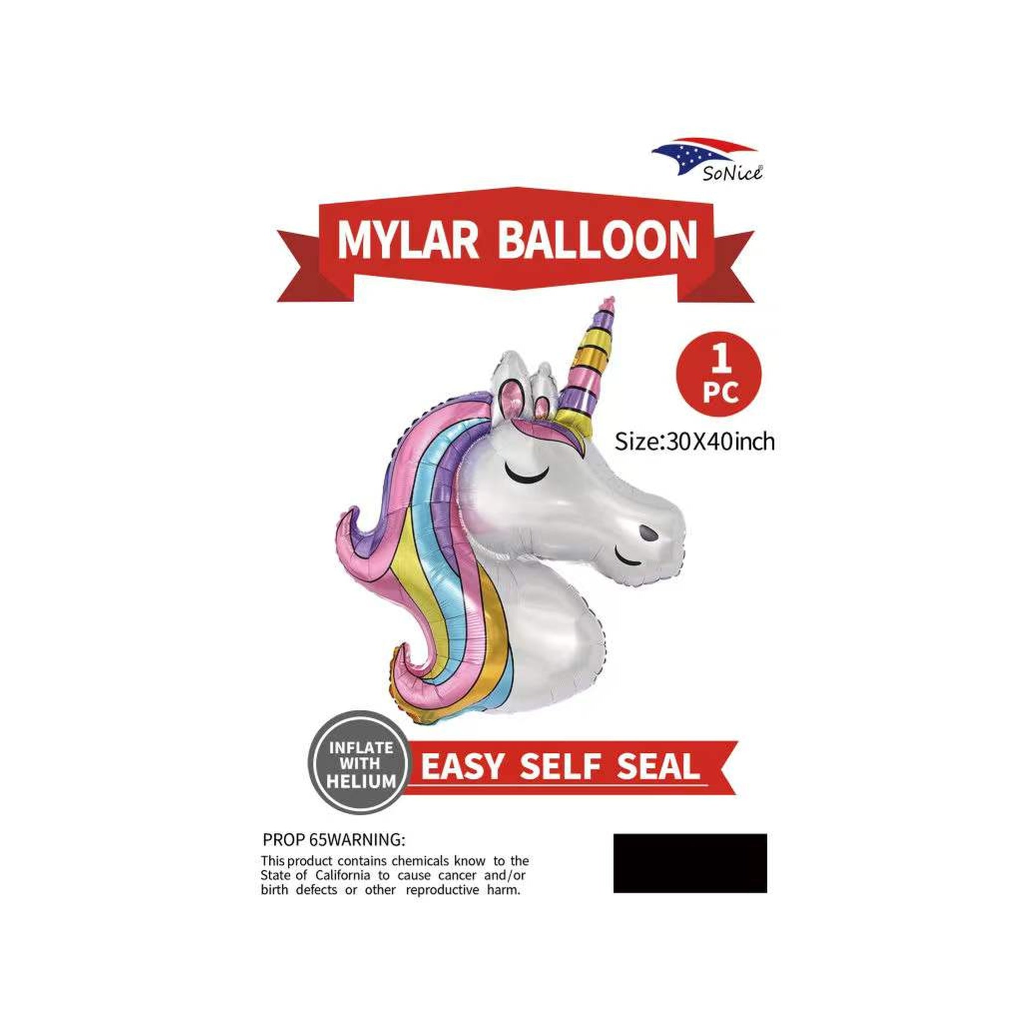 Foil Balloon Unicorn 600/case